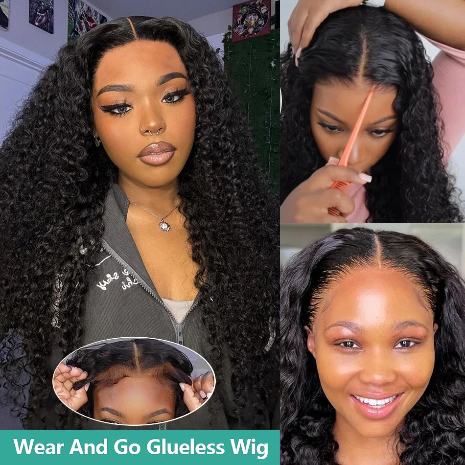 200% Loose Deep Wave Lace Frontal Wigs Brazilian 30 32Inch Curly Water Wave 13x6 HD Lace Front Wig 5x5 Closure Wig For Women