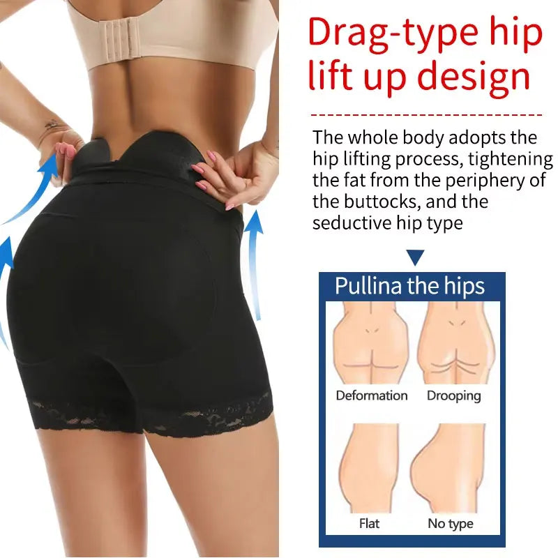 Booty Hip Padded Push Up Panties Butt Lifter Shapers Fake Ass Buttocks Hip Pads Invisible Body Shaper Briefs Slimming Underwear