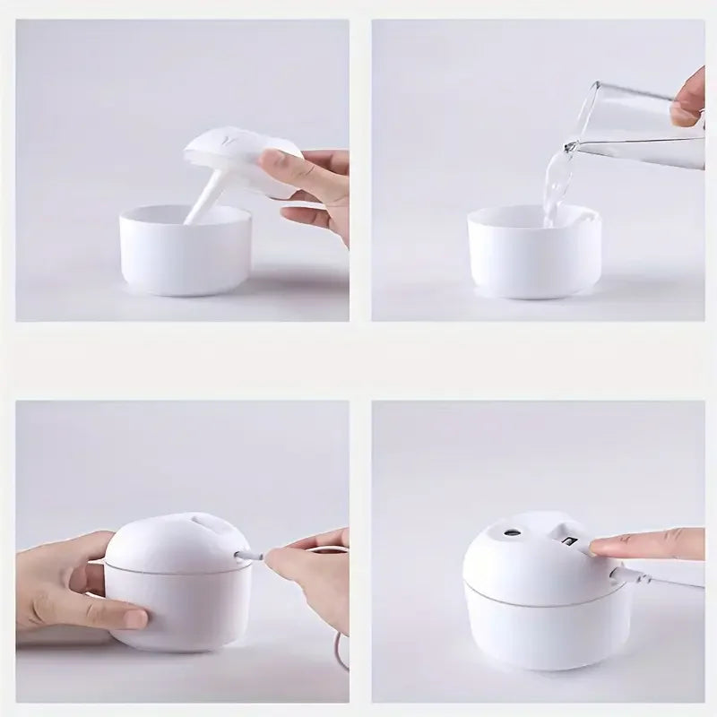 1 pc aromatherapy and humidifier, use cold mist and night light to keep the room fresh and plants healthy
