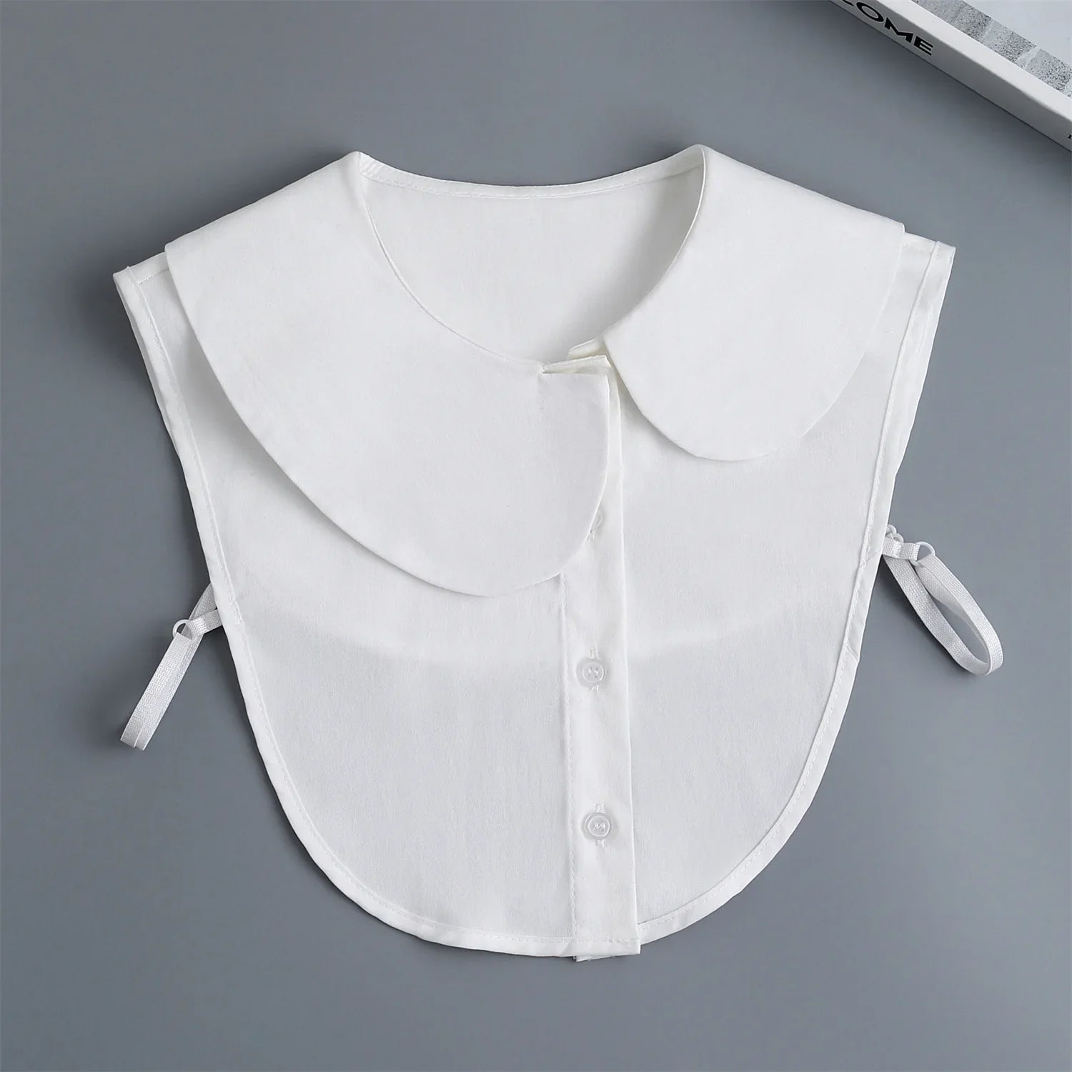 Fashion 2025 Front Tie White Fake Collar for Women Stand Detachable Collar Fake Girls Vintage Lace Ladies False Blouse Collar