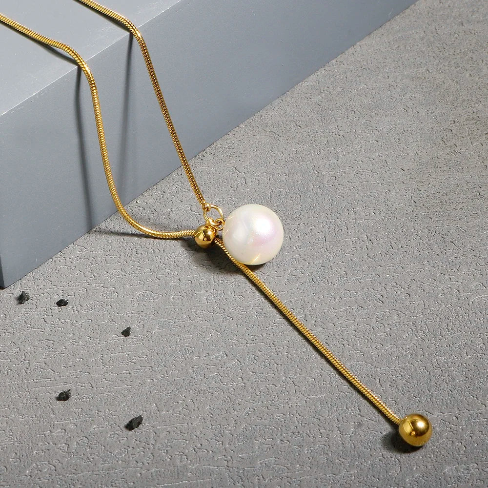 Delicate Stainless Steel Pendant Necklace