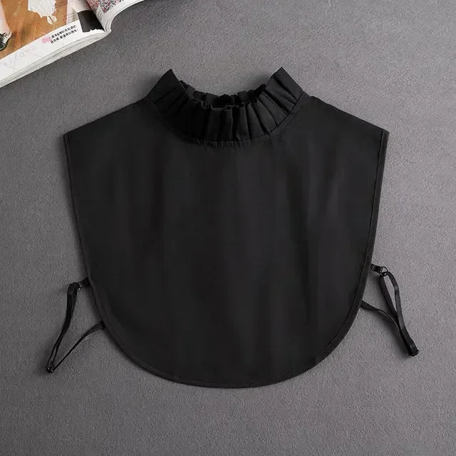 Fashion 2025 Front Tie White Fake Collar for Women Stand Detachable Collar Fake Girls Vintage Lace Ladies False Blouse Collar