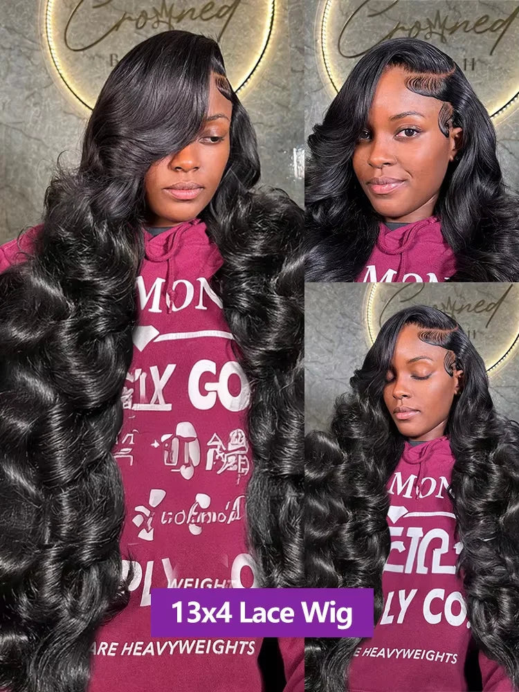 30 40 46 Inch Body Wave 13x6 Hd Lace Frontal Wig Brazilian Human Hair Wigs 250 Density Lace Front Human Hair Wig For Black Women