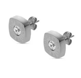 Luxury Shiny Zircon Hoop Earrings for Women Trendy Golden Stainless Steel Wed Ear Geometric Circle Earring Jewelry Pendientes