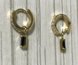 Luxury Shiny Zircon Hoop Earrings for Women Trendy Golden Stainless Steel Wed Ear Geometric Circle Earring Jewelry Pendientes