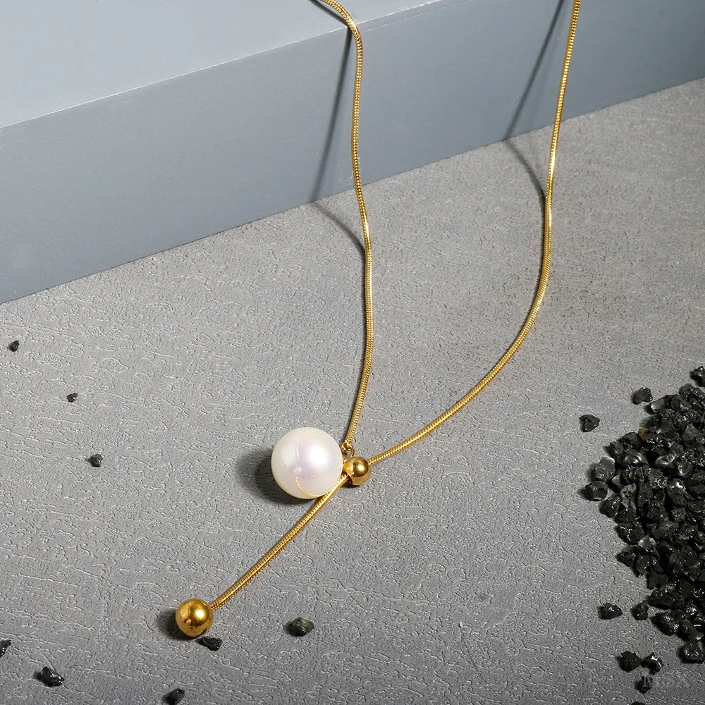 Delicate Stainless Steel Pendant Necklace