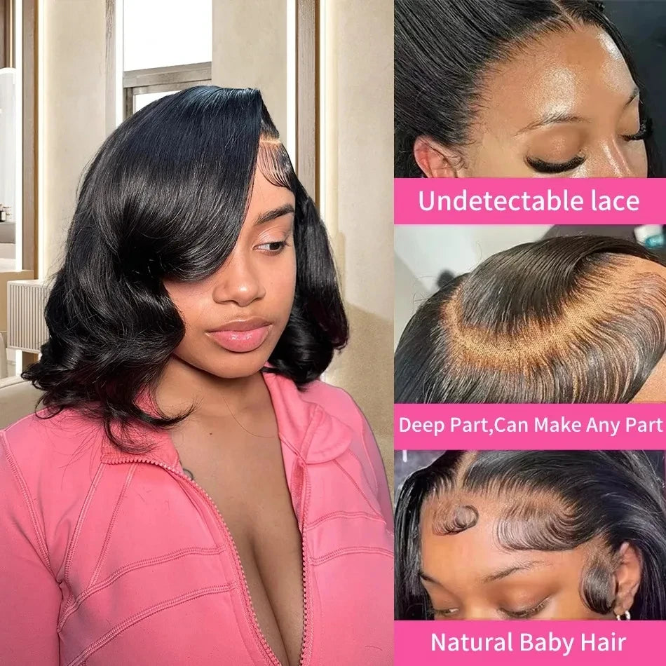 Lafino Body Wave Lace Front Wig 13x6 13x4 Loose Body Wave 5x5 Hd Lace Closure Wig 4x4 Closure Human Hair Wig Short Bob Human Wig