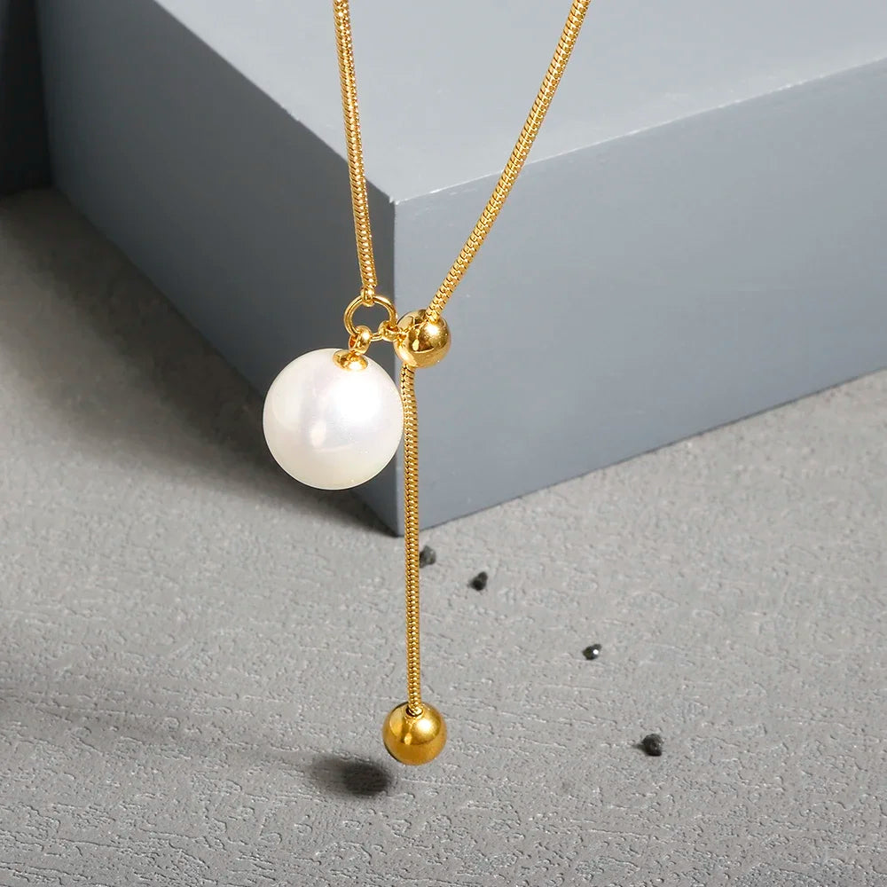 Delicate Stainless Steel Pendant Necklace