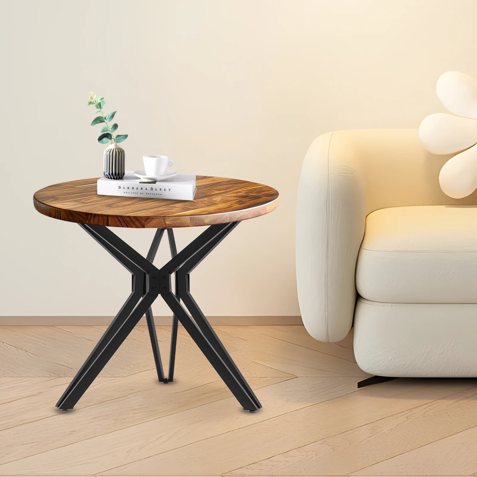 Iron Metal Table Legs, Triangular Cross Stable Structure,Excellent Load-Bearing Capacity,Modern Table Base Table Assitant