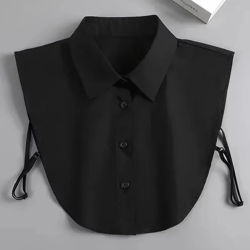 Fashion 2025 Front Tie White Fake Collar for Women Stand Detachable Collar Fake Girls Vintage Lace Ladies False Blouse Collar