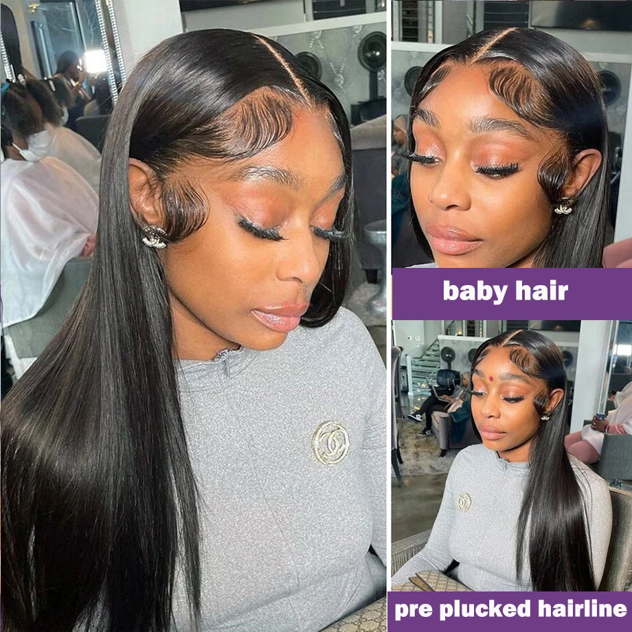 13x6 Straight Hd Lace Frontal Wigs For Women Pre Plucked 30 38 Inch Bone Straight 13x4 Lace Front Human Hair Wigs For Women