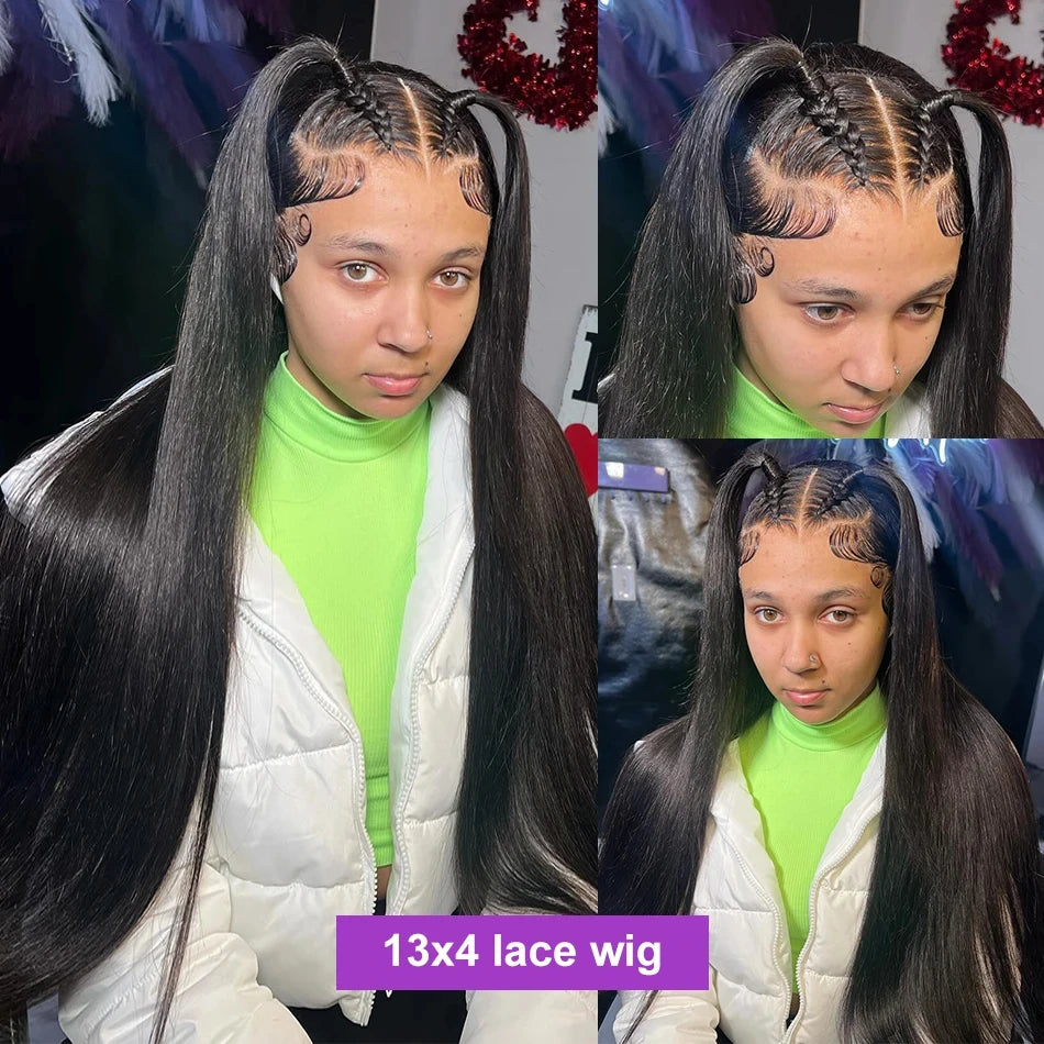 13x6 Straight Hd Lace Frontal Wigs For Women Pre Plucked 30 38 Inch Bone Straight 13x4 Lace Front Human Hair Wigs For Women
