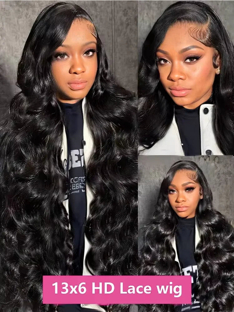 30 40 46 Inch Body Wave 13x6 Hd Lace Frontal Wig Brazilian Human Hair Wigs 250 Density Lace Front Human Hair Wig For Black Women