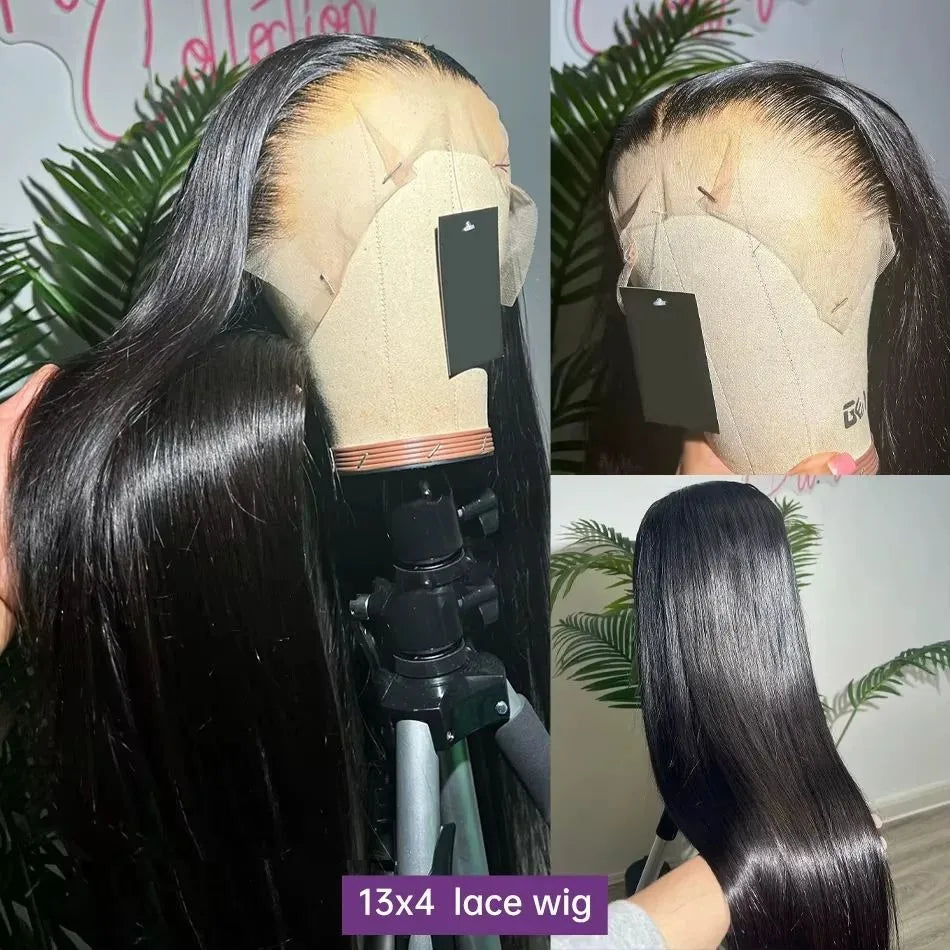 High Density 13x6 Hd Lace Frontal Wig Black Bone Straight Human Hair 30 40 Inch 13x4 Lace Front Brazilian Wigs For Women Choice