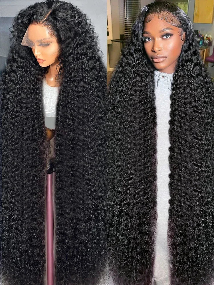 200% Loose Deep Wave Lace Frontal Wigs Brazilian 30 32Inch Curly Water Wave 13x6 HD Lace Front Wig 5x5 Closure Wig For Women