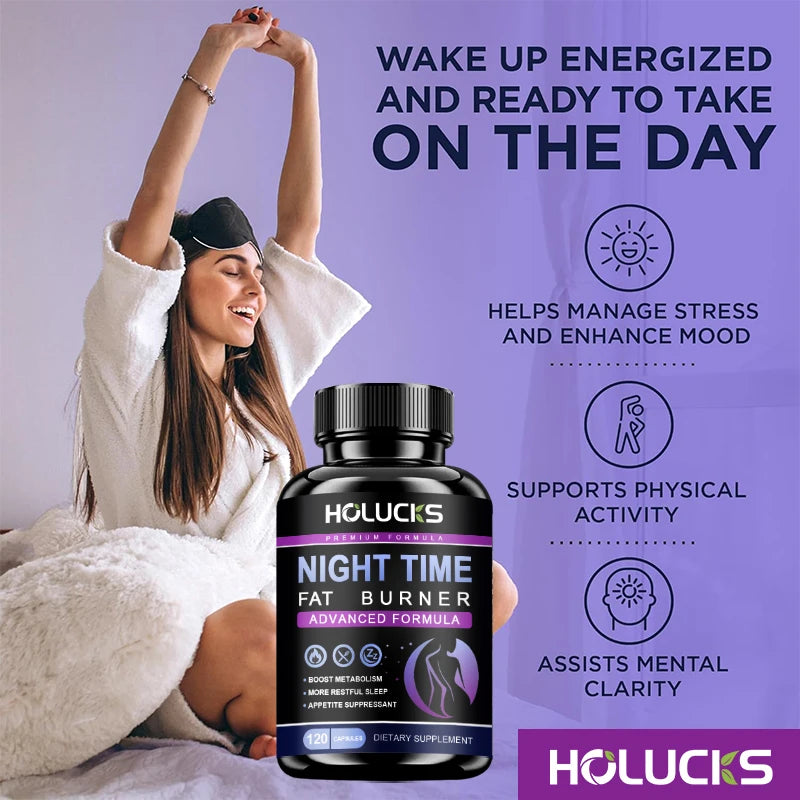 Extra Strength Night Fat Burner, Promote Fast Sleep Onset, Boosts Metabolism & Balances Cortisol, Reduce Nighttime Cravings