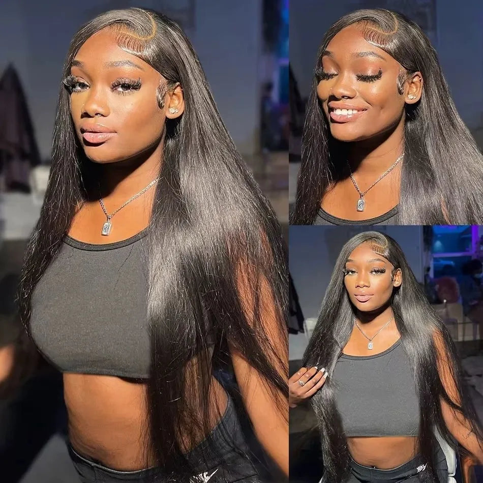 High Density 13x6 Hd Lace Frontal Wig Black Bone Straight Human Hair 30 40 Inch 13x4 Lace Front Brazilian Wigs For Women Choice
