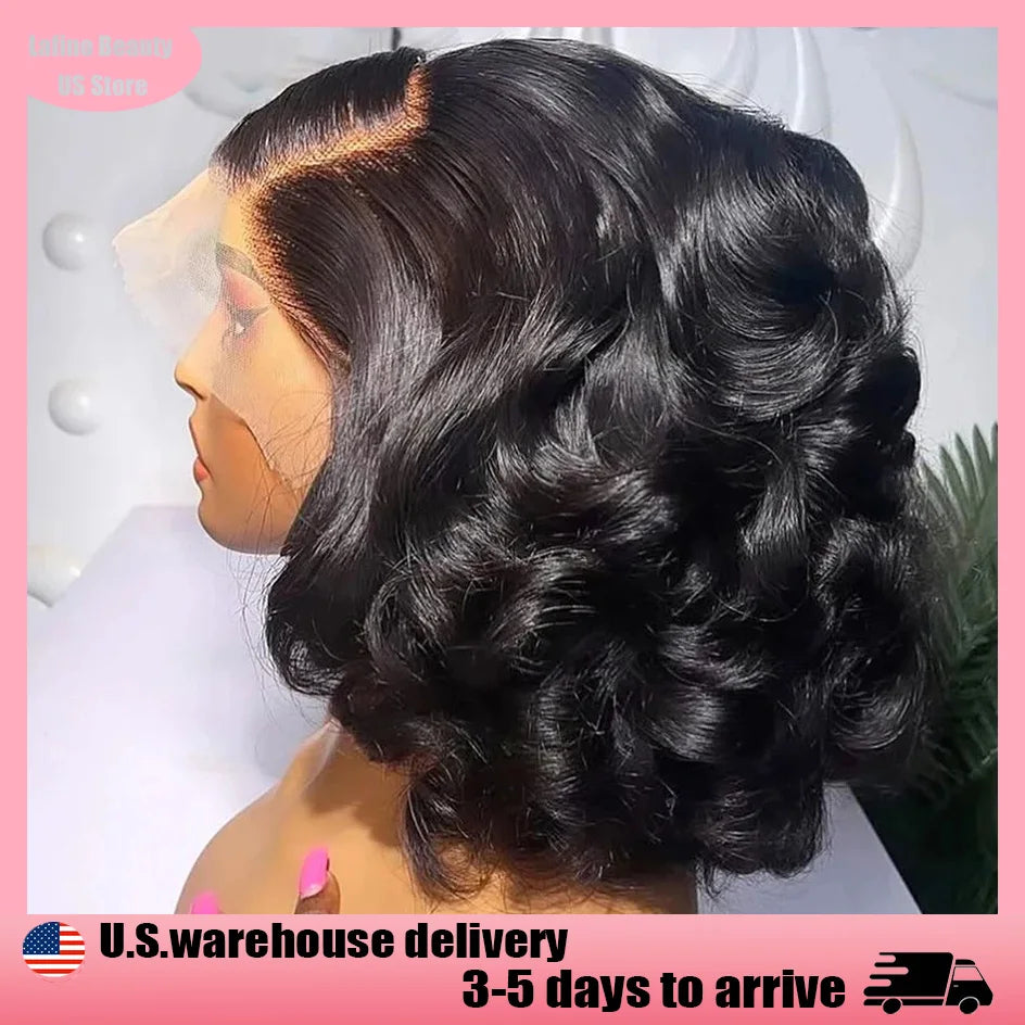 Lafino Body Wave Lace Front Wig 13x6 13x4 Loose Body Wave 5x5 Hd Lace Closure Wig 4x4 Closure Human Hair Wig Short Bob Human Wig